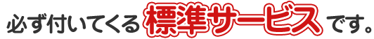 必ず付いてくる標準サービスです。