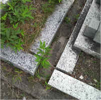 石の隙間やひろき直し・目地切れ